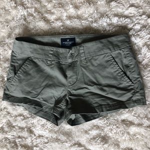 Olive green American Eagle Shortie Short